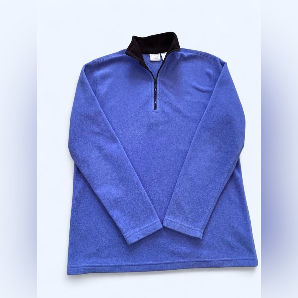 Blue vintage quarter zip fleece sweatshirt‎ pullover by Actra size S